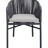 KARE Design Outdoormöbel-Armlehnstuhl Santanyi Dunkelgrau