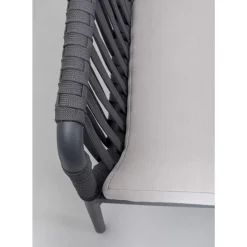 KARE Design Outdoormöbel-Armlehnstuhl Santanyi Dunkelgrau