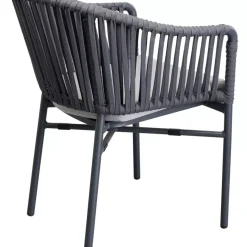 KARE Design Outdoormöbel-Armlehnstuhl Santanyi Dunkelgrau