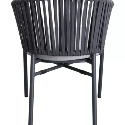 KARE Design Outdoormöbel-Armlehnstuhl Santanyi Dunkelgrau