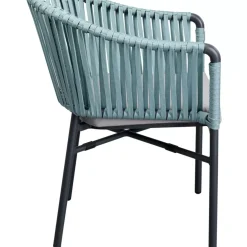 KARE Design Outdoormöbel-Armlehnstuhl Santanyi Petrol