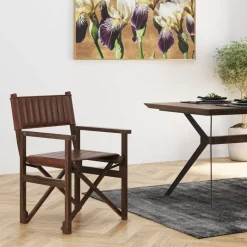 KARE Design Stühle-Armlehnstuhl Twist Leder Braun