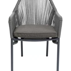 KARE Design Outdoormöbel-Armlehnstuhl Wave Grau