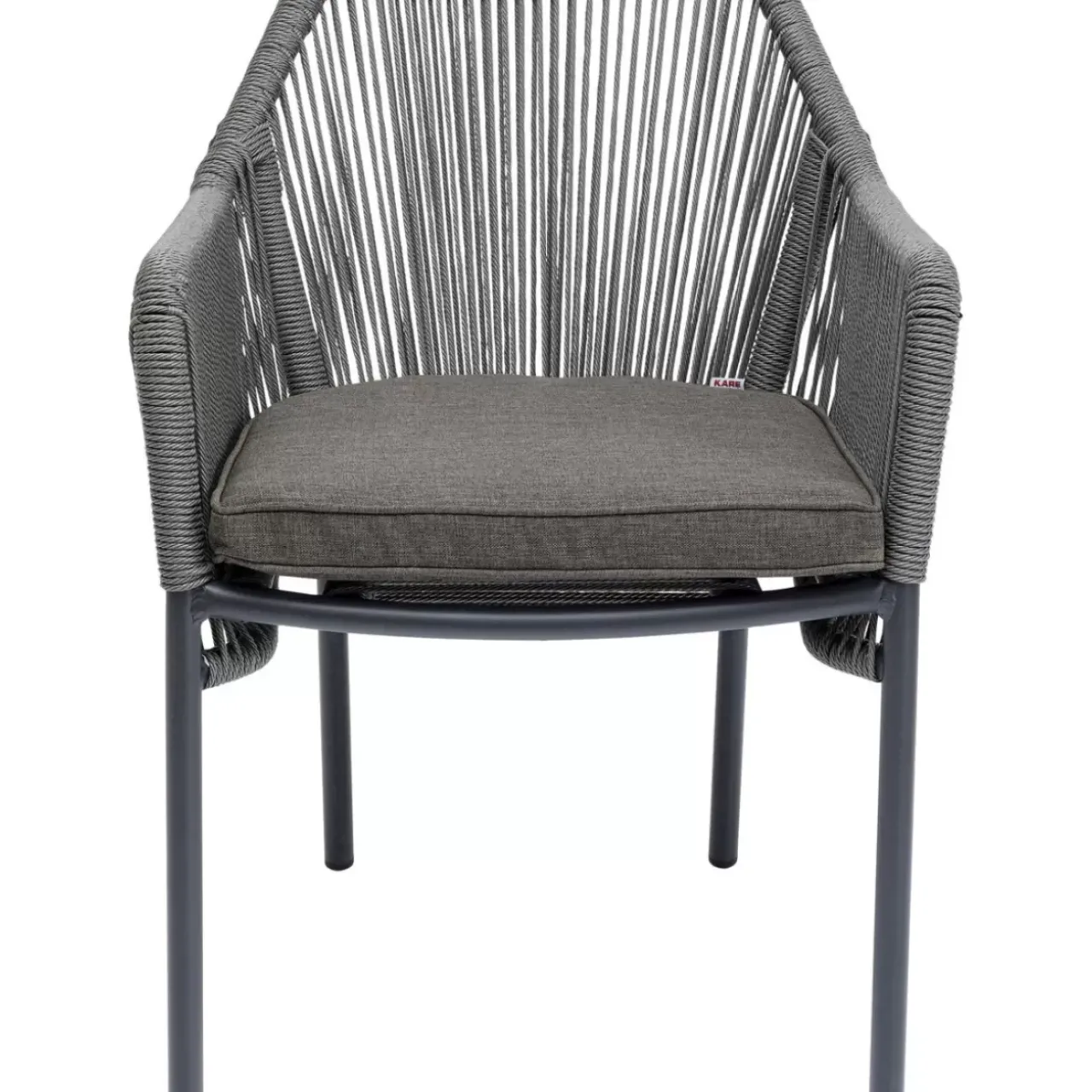 KARE Design Outdoormöbel-Armlehnstuhl Wave Grau