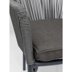 KARE Design Outdoormöbel-Armlehnstuhl Wave Grau