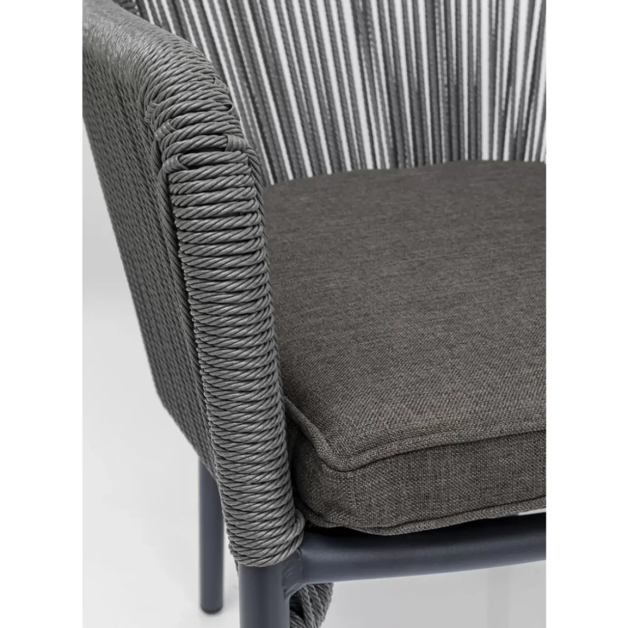 KARE Design Outdoormöbel-Armlehnstuhl Wave Grau