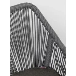 KARE Design Outdoormöbel-Armlehnstuhl Wave Grau