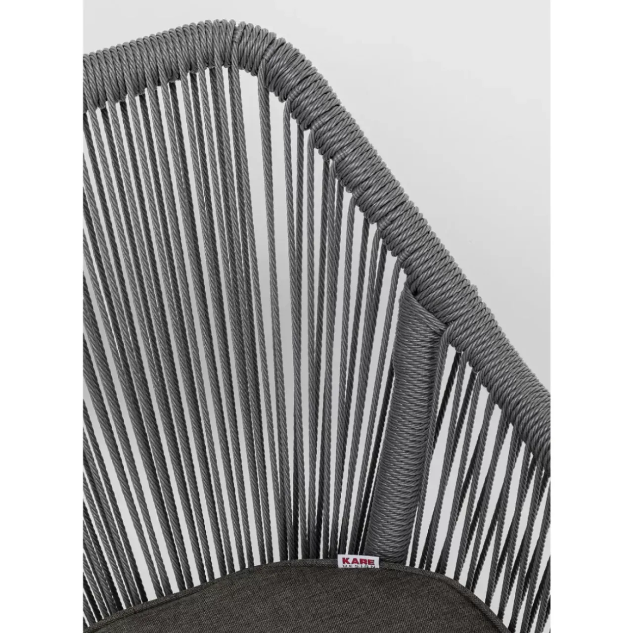 KARE Design Outdoormöbel-Armlehnstuhl Wave Grau