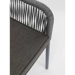 KARE Design Outdoormöbel-Armlehnstuhl Wave Grau