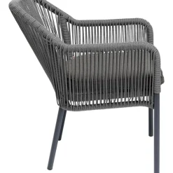 KARE Design Outdoormöbel-Armlehnstuhl Wave Grau