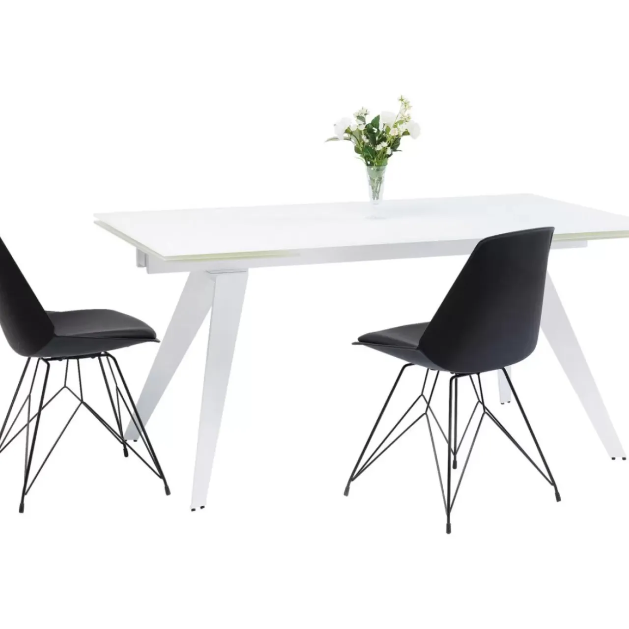 KARE Design Tische-Ausziehtisch Amsterdam Weiss 160(40+40)X90Cm
