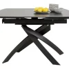 KARE Design Tische-Ausziehtisch Twist Schwarz 120(30+30)X90Cm
