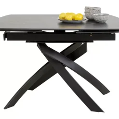 KARE Design Tische-Ausziehtisch Twist Schwarz 120(30+30)X90Cm