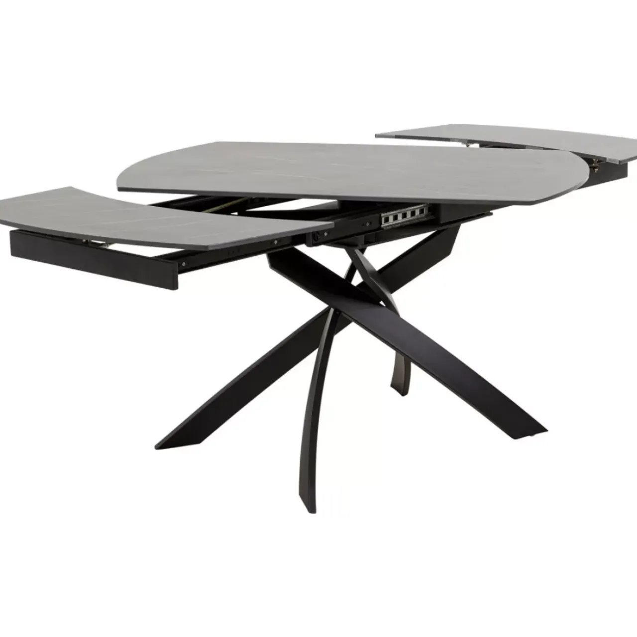 KARE Design Tische-Ausziehtisch Twist Schwarz 120(30+30)X90Cm