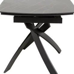 KARE Design Tische-Ausziehtisch Twist Schwarz 120(30+30)X90Cm