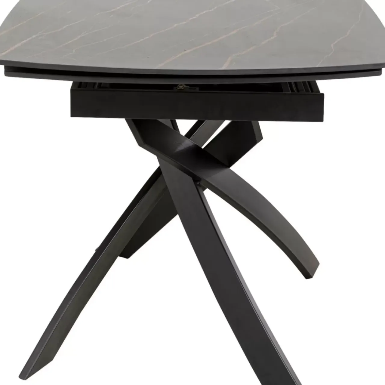 KARE Design Tische-Ausziehtisch Twist Schwarz 120(30+30)X90Cm