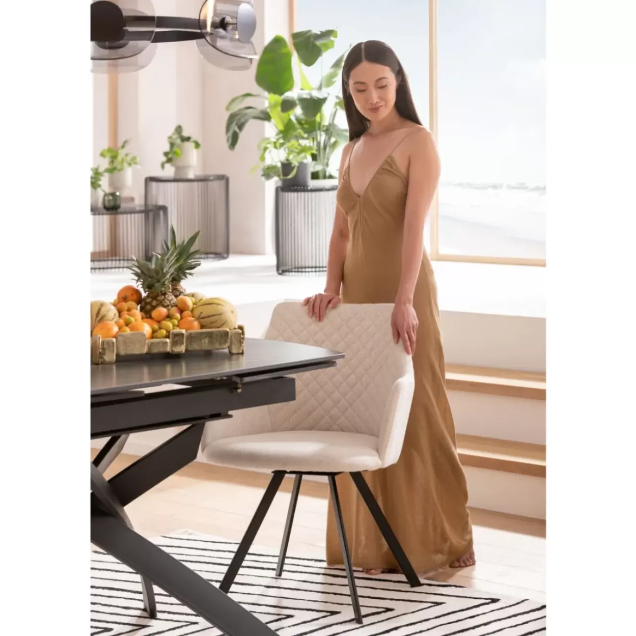 KARE Design Tische-Ausziehtisch Twist Schwarz 120(30+30)X90Cm