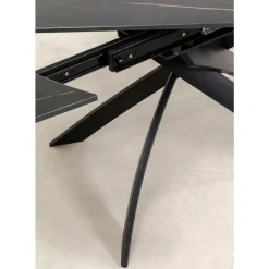 KARE Design Tische-Ausziehtisch Twist Schwarz 120(30+30)X90Cm