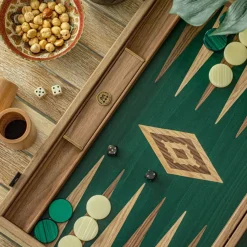 KARE Design Sonstiges & Zubehör Accessoires-Backgammon-Walnut With Green Oak