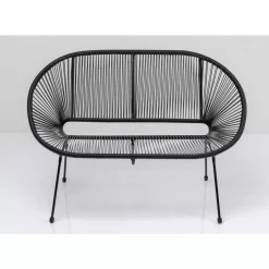 KARE Design Outdoormöbel-Bank Acapulco Schwarz