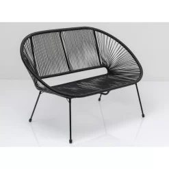 KARE Design Outdoormöbel-Bank Acapulco Schwarz
