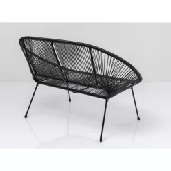 KARE Design Outdoormöbel-Bank Acapulco Schwarz