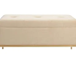 KARE Design Sitzbänke-Bank Buttons Storage Beige Klein