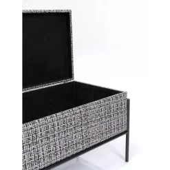 KARE Design Sitzbänke-Bank Buttons Storage B&W Klein