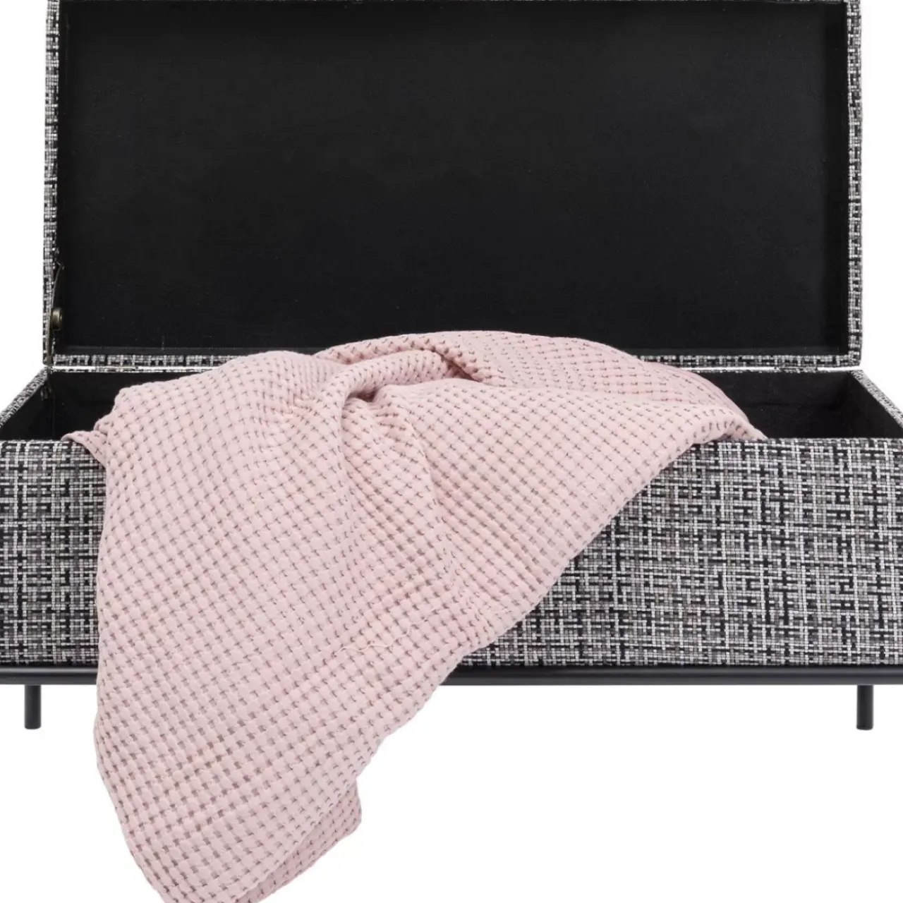 KARE Design Sitzbänke-Bank Buttons Storage B&W Klein