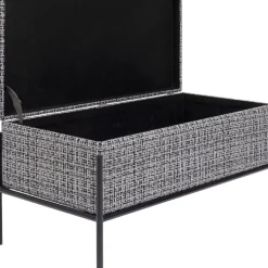 KARE Design Sitzbänke-Bank Buttons Storage B&W Klein