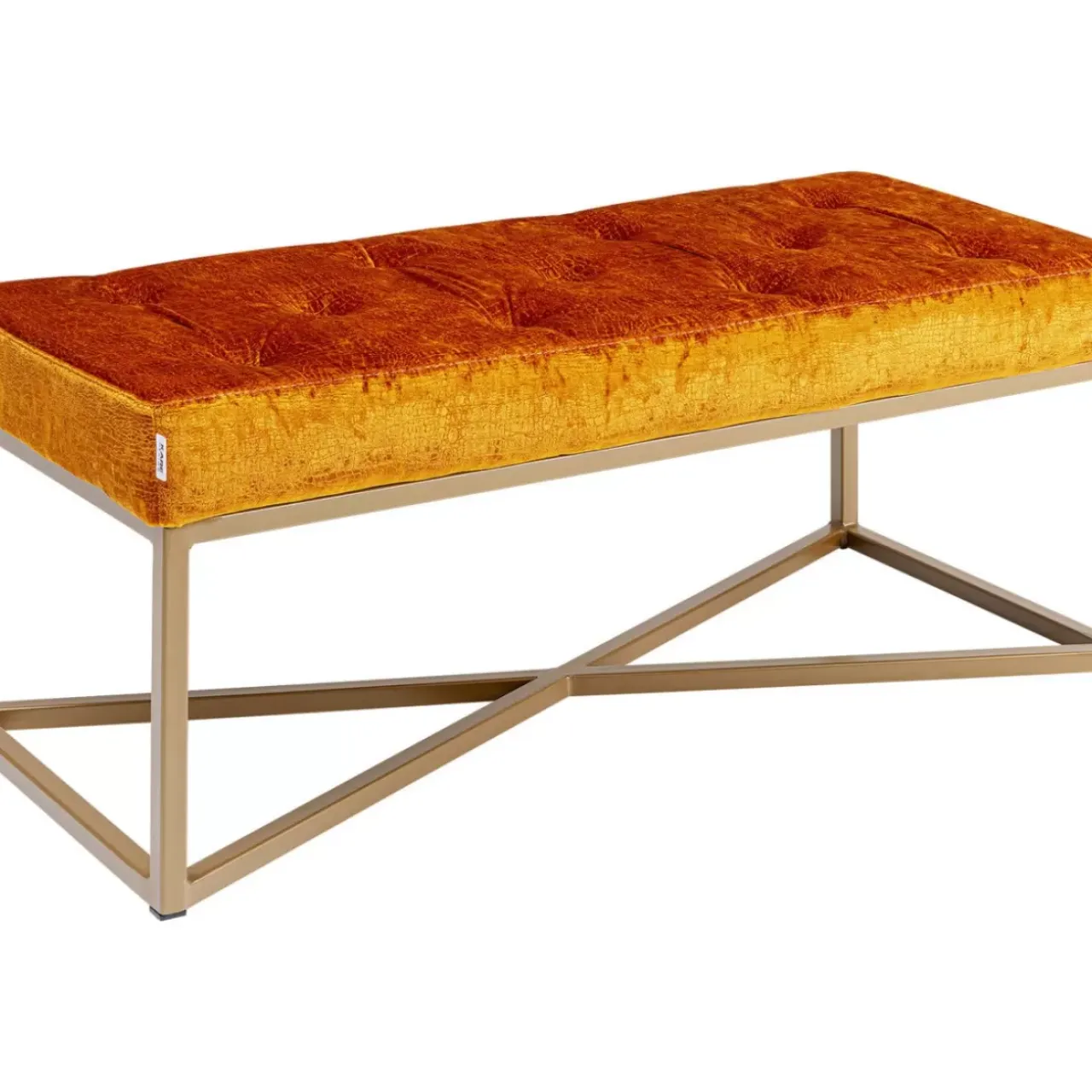 KARE Design Sitzbänke-Bank Crossover Croco Diva Bronze 90X40