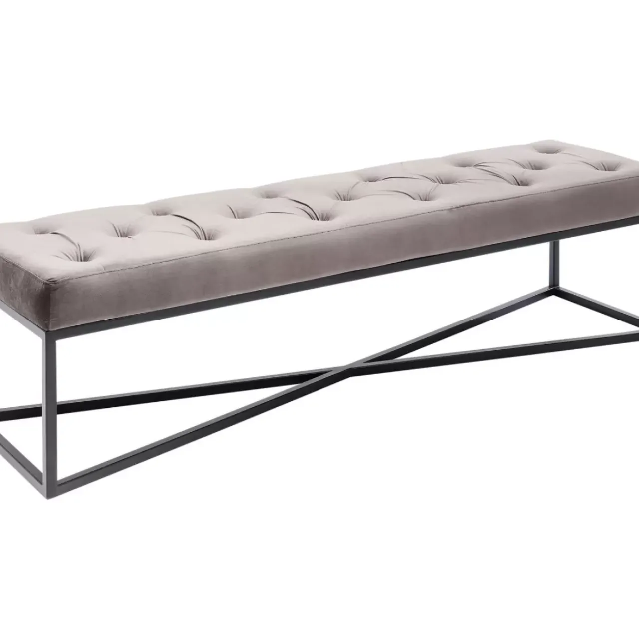 KARE Design Sitzbänke-Bank Crossover Grau Schwarz 150X40Cm