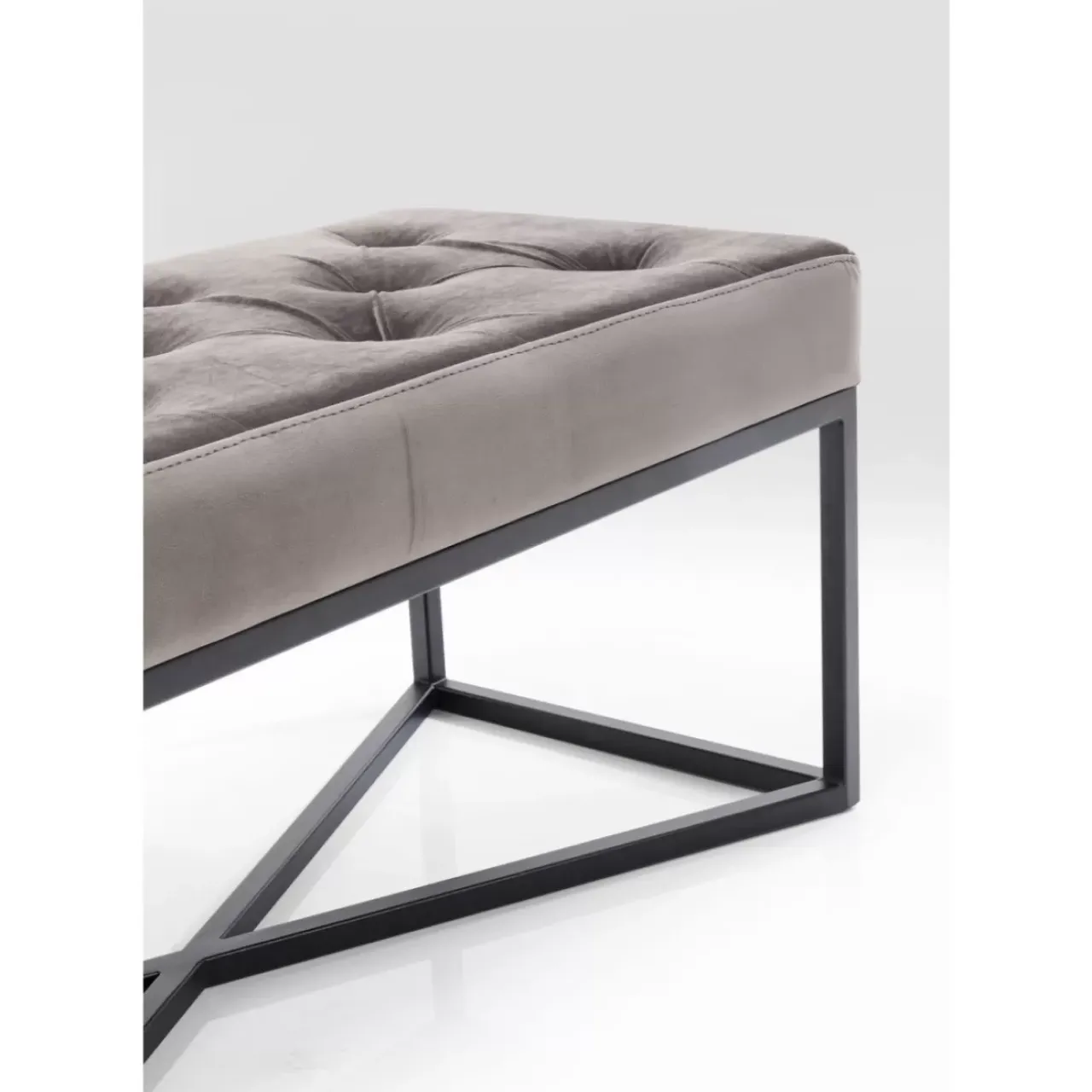 KARE Design Sitzbänke-Bank Crossover Grau Schwarz 90X40Cm