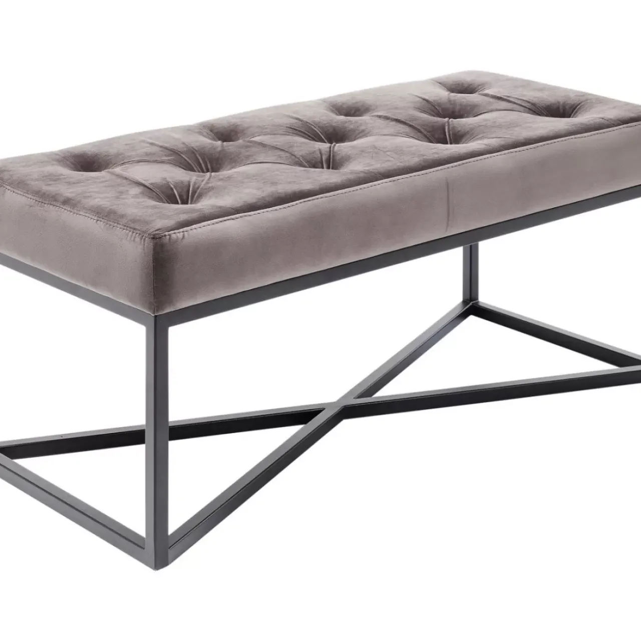 KARE Design Sitzbänke-Bank Crossover Grau Schwarz 90X40Cm