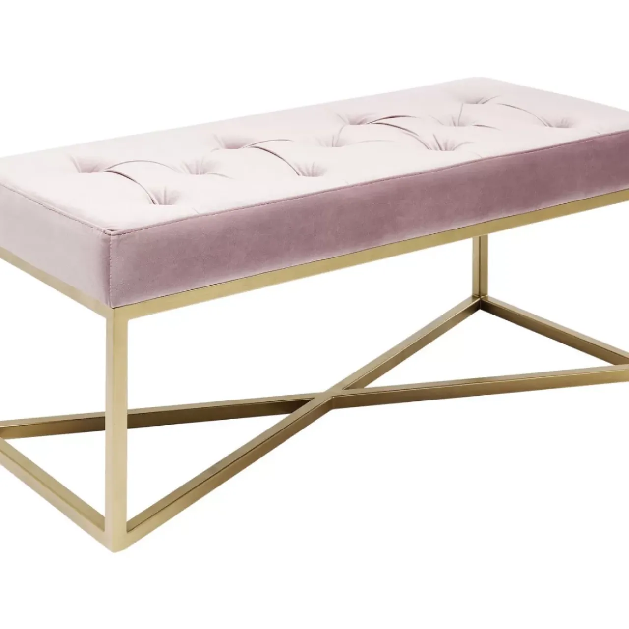 KARE Design Sitzbänke-Bank Crossover Rose Messing 90X40Cm