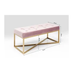 KARE Design Sitzbänke-Bank Crossover Rose Messing 90X40Cm
