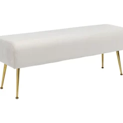 KARE Design Sitzbänke-Bank Deria Velvet Creme 110Cm