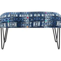 KARE Design Sitzbänke-Bank Desna Patchwork Blau 80Cm