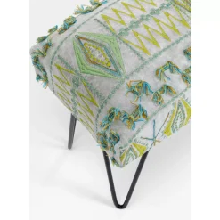 KARE Design Sitzbänke-Bank Desna Patchwork Grun 80Cm