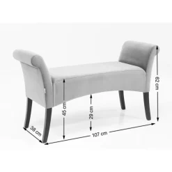 KARE Design Sitzbänke-Bank Motley Velvet Braun