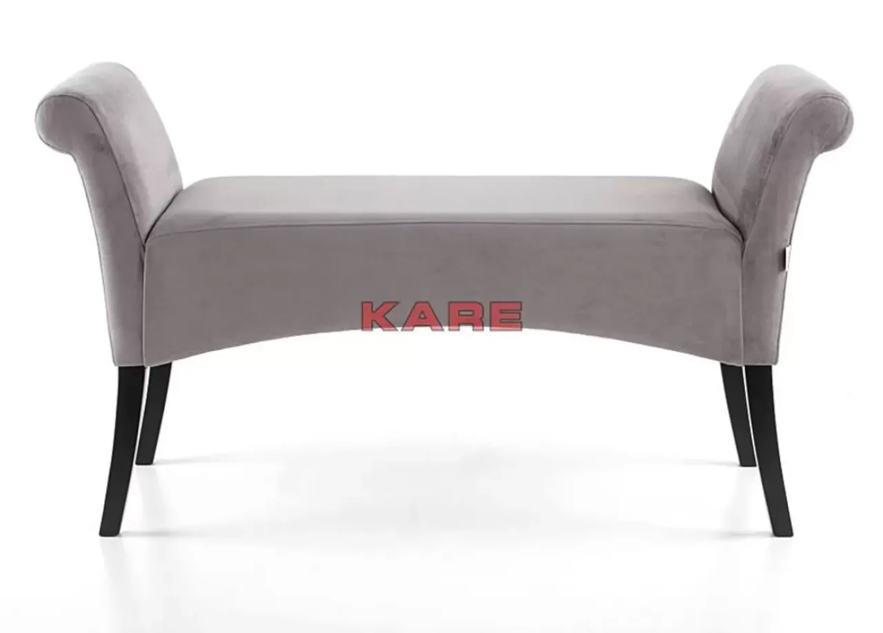KARE Design Sitzbänke-Bank Motley Velvet Silvergrey