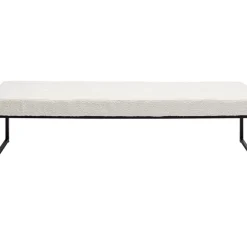 KARE Design Sitzbänke-Bank Smart Boucle Creme Schwarz 150Cm