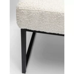 KARE Design Sitzbänke-Bank Smart Boucle Creme Schwarz 150Cm