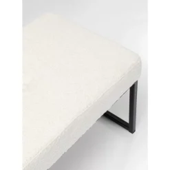 KARE Design Sitzbänke-Bank Smart Boucle Creme Schwarz 150Cm
