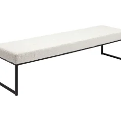 KARE Design Sitzbänke-Bank Smart Boucle Creme Schwarz 150Cm