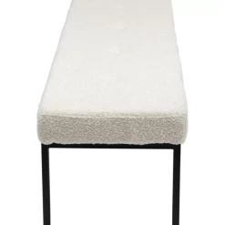 KARE Design Sitzbänke-Bank Smart Boucle Creme Schwarz 150Cm