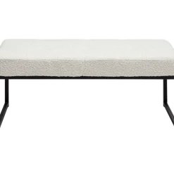 KARE Design Sitzbänke-Bank Smart Boucle Creme Schwarz 90Cm