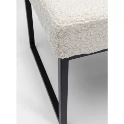 KARE Design Sitzbänke-Bank Smart Boucle Creme Schwarz 90Cm