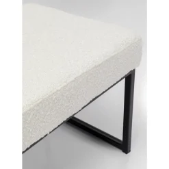 KARE Design Sitzbänke-Bank Smart Boucle Creme Schwarz 90Cm
