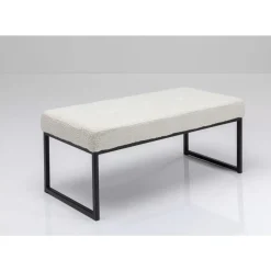 KARE Design Sitzbänke-Bank Smart Boucle Creme Schwarz 90Cm